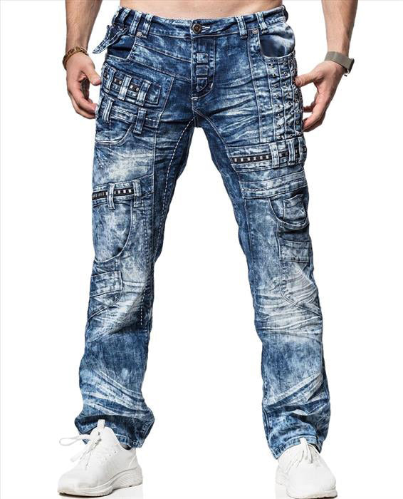 Kosmo Lupo ROCKFORD jeans de hombre denim corte recto