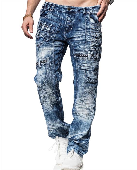 Kosmo Lupo ROCKFORD jeans de hombre denim corte recto