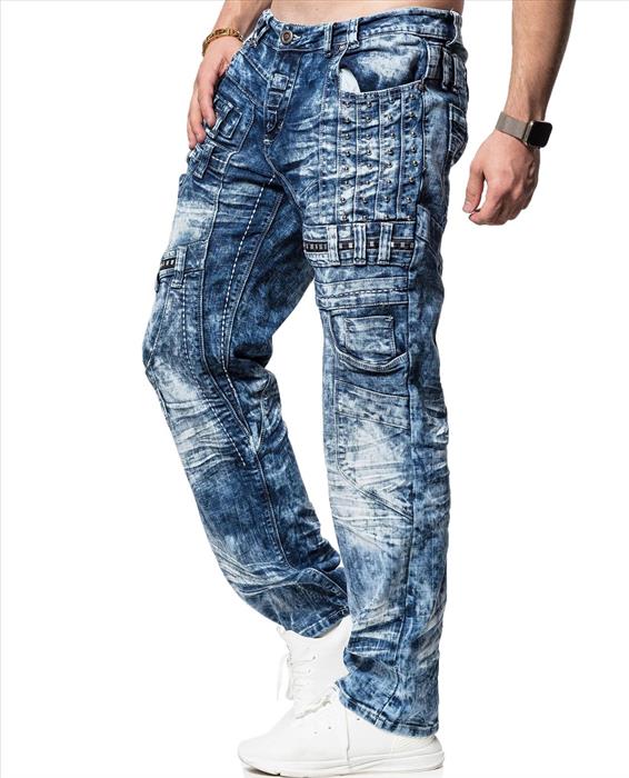 Kosmo Lupo ROCKFORD jeans de hombre denim corte recto