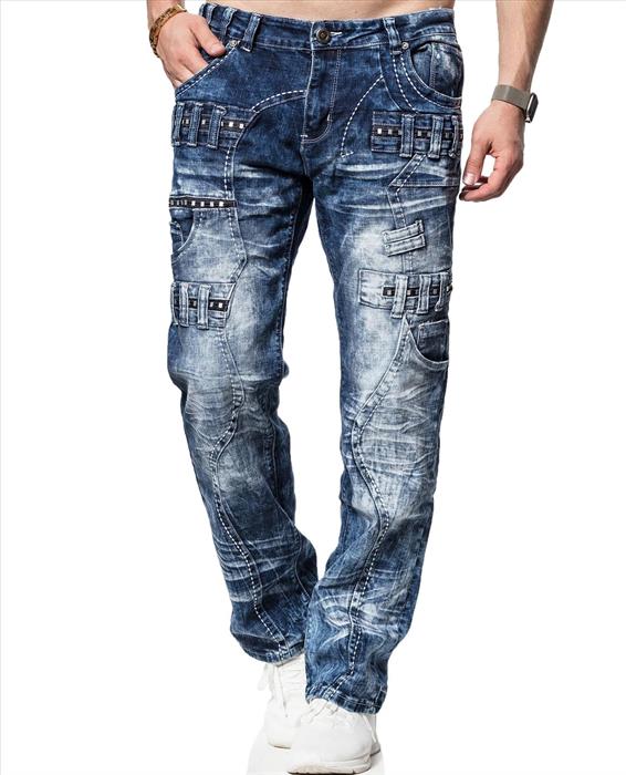 Vaqueros hombre Kosmo Lupo MARBLE denim corte recto