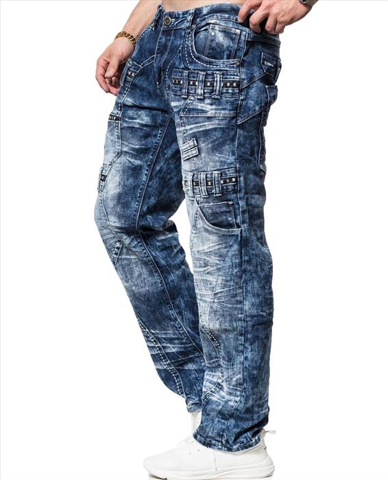 Vaqueros hombre Kosmo Lupo MARBLE denim corte recto