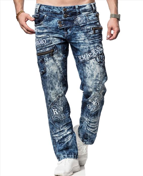 Vaqueros de hombre K&amp;M Kosmo Lupo CHASE denim corte recto