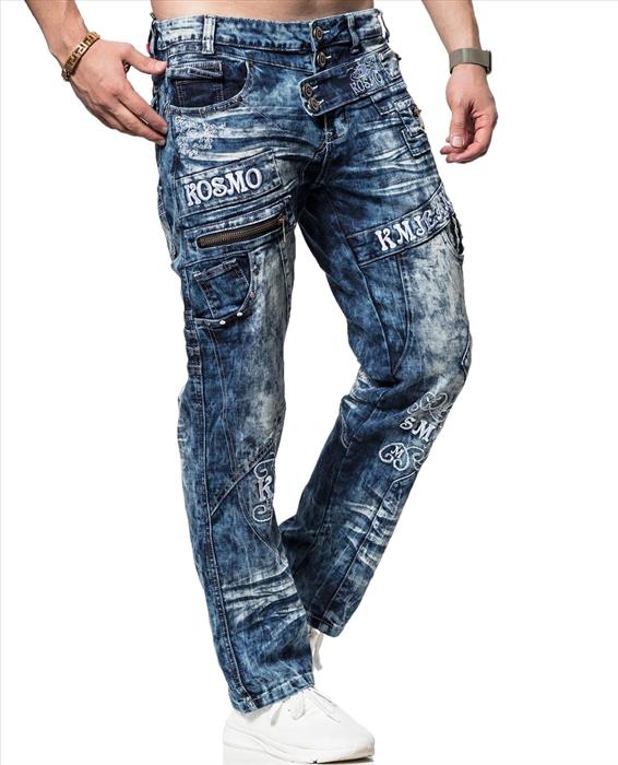 Vaqueros de hombre K&amp;M Kosmo Lupo CHASE denim corte recto