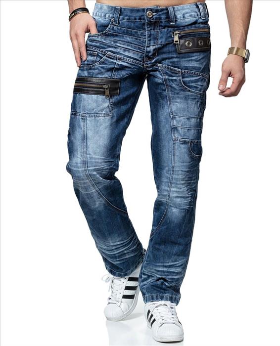 Kosmo Lupo ROCKFORD jeans de hombre denim corte recto