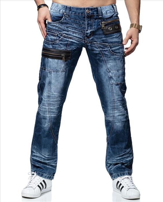 Kosmo Lupo HOLT Herren Jeans Denim Straight Cut