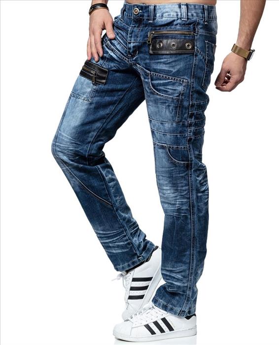 Kosmo Lupo ROCKFORD jeans de hombre denim corte recto