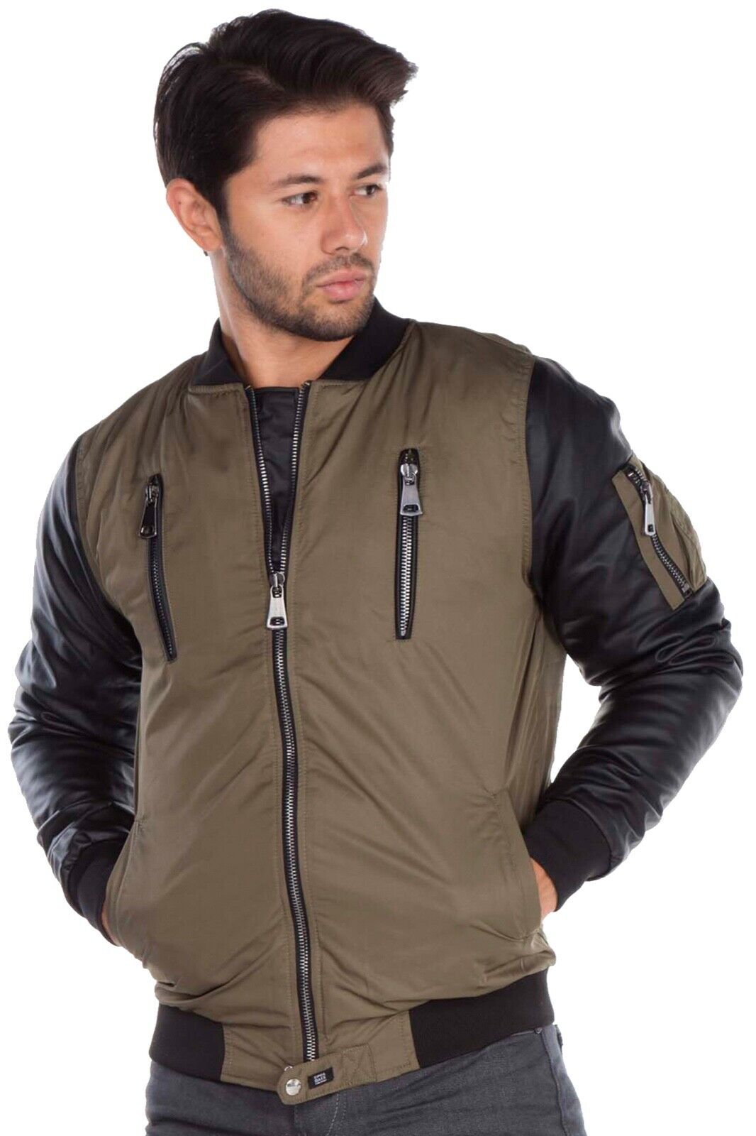 Cipo & Baxx ZEN Herren BomberJacke Bestickt  CJ175