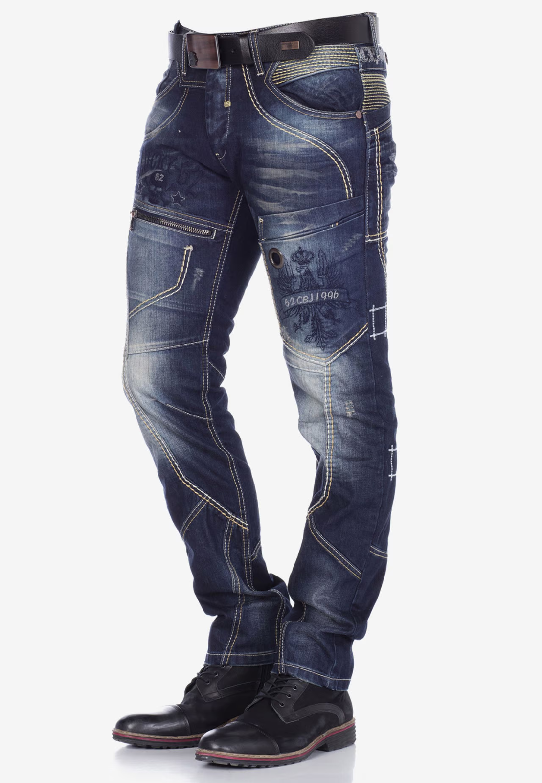 Cipo &amp; Baxx FRASCATI Men's Jeans Denim Blue C-1114