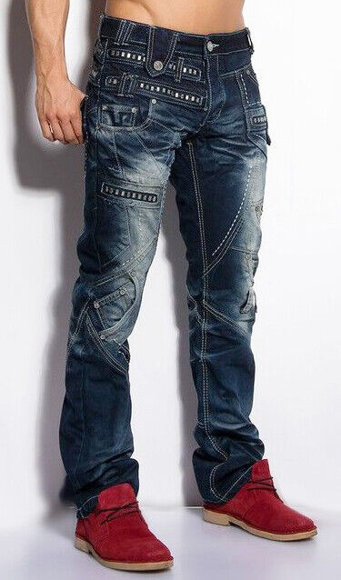 Kosmo Lupo ROCKFORD jeans de hombre denim corte recto