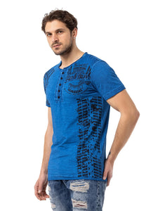 Cipo & Baxx CESAR Herren blau T-Shirt CT789