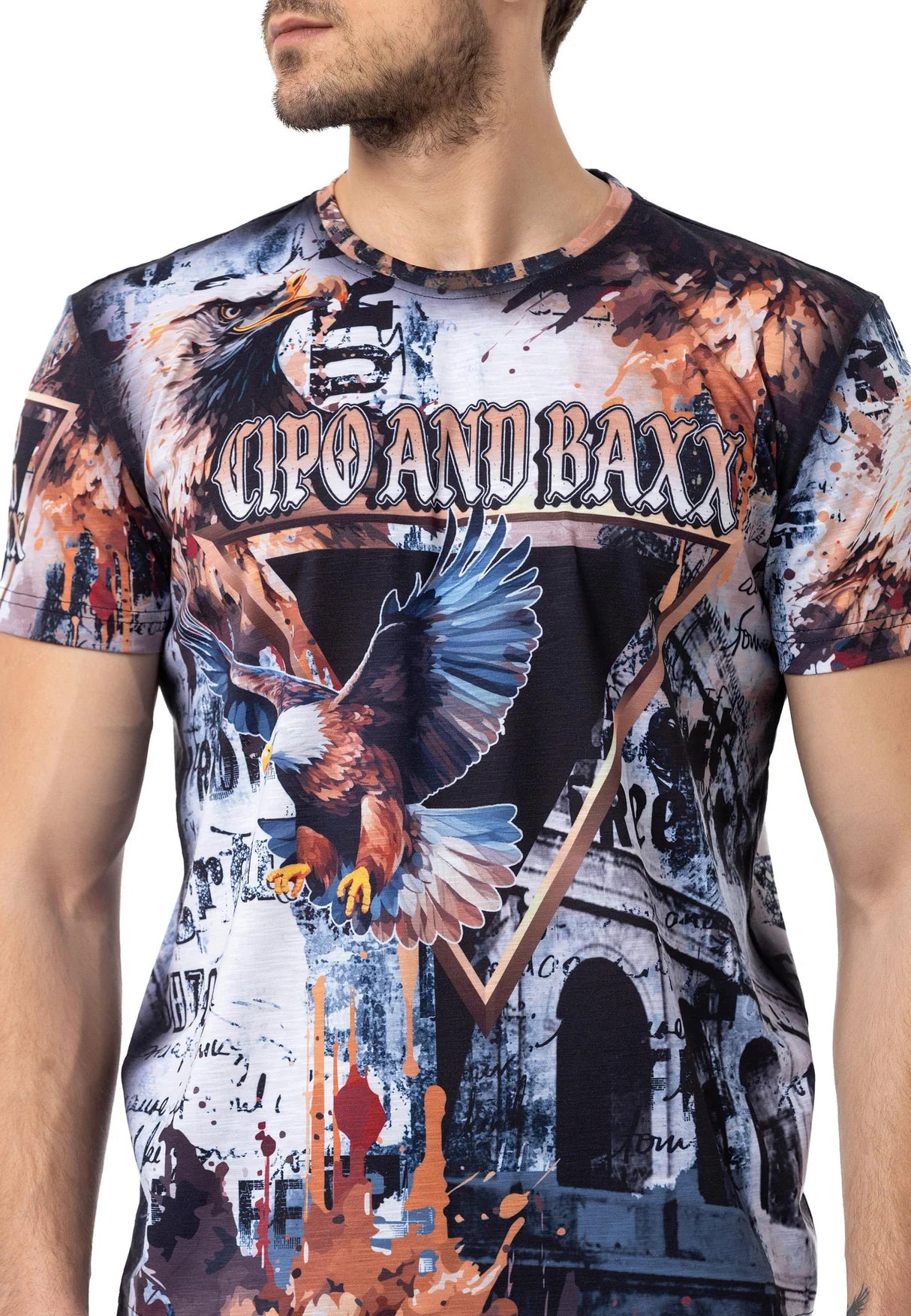 Cipo &amp; Baxx WATERFORD Camiseta Hombre CT694