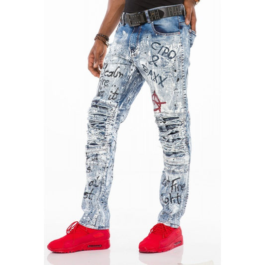 Vaqueros de hombre Cipo &amp; Baxx BROOKLYN denim CD498