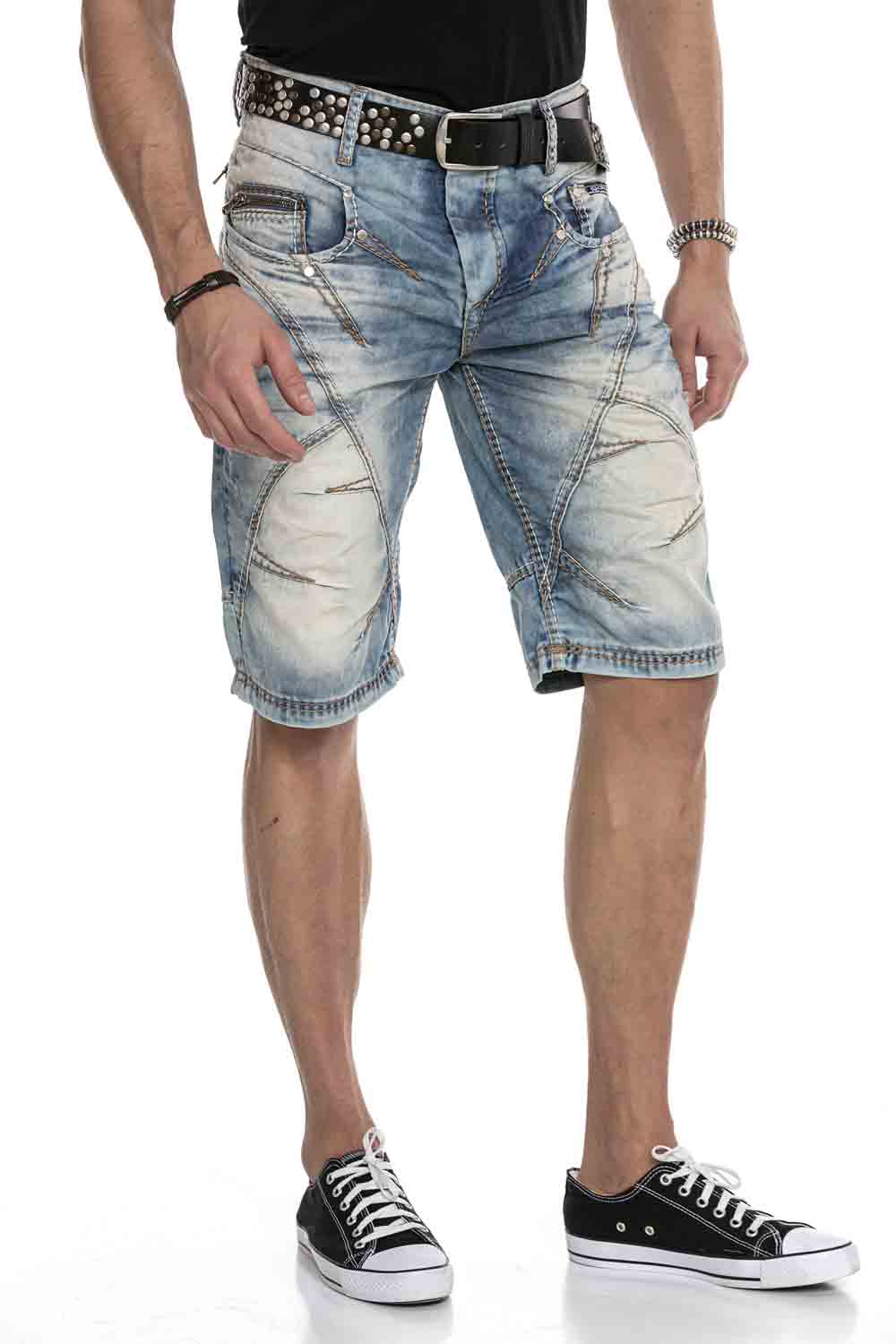 Cipo & Baxx TRENTON Herren Kurze Jeans Denim C-0090