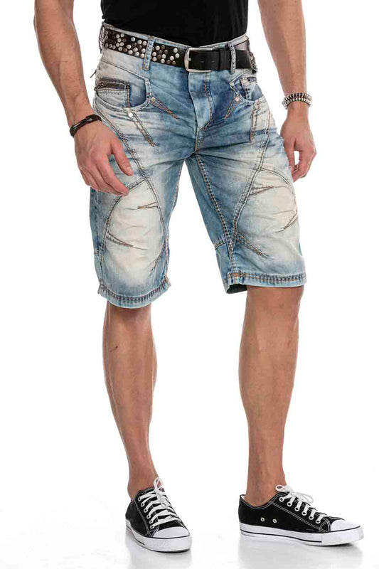 Cipo &amp; Baxx TRENTON men's short jeans denim C-0090