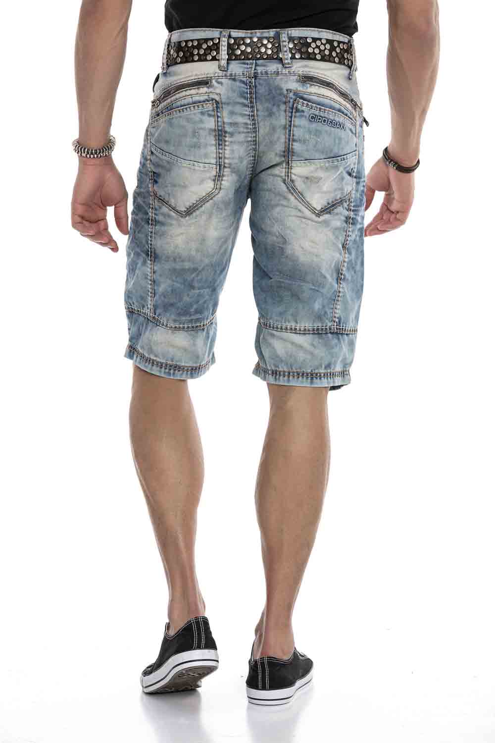 Cipo &amp; Baxx TRENTON men's short jeans denim C-0090