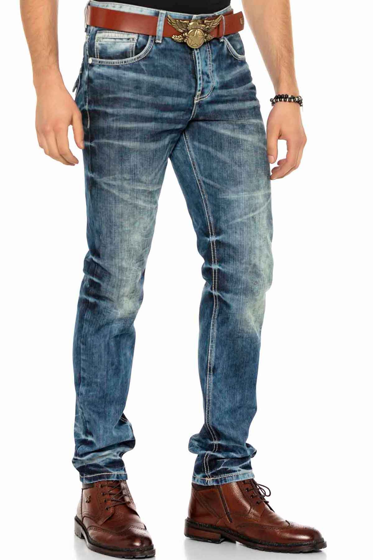 Cipo &amp; Baxx JAY Vaqueros Hombre Denim CD328