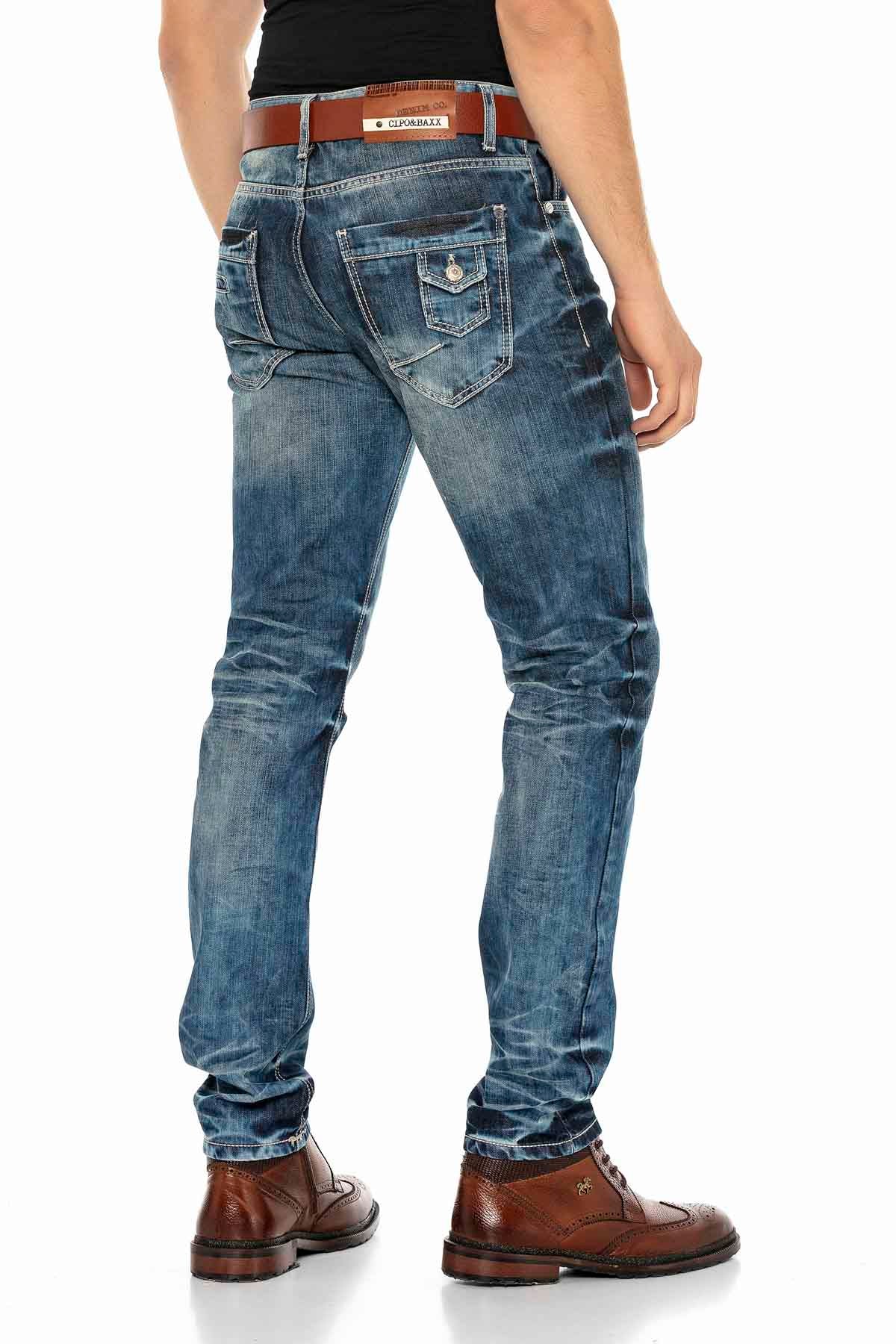 Cipo &amp; Baxx JAY Vaqueros Hombre Denim CD328