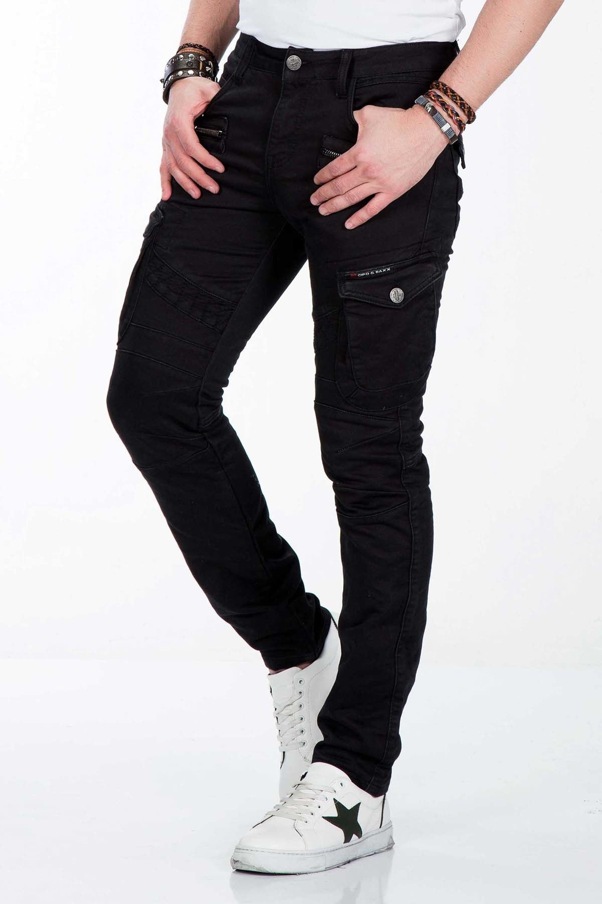 Cipo & Baxx BOZEN Herren Cargo Jeans CD424