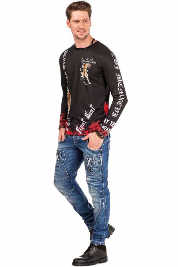 Vaqueros de hombre Cipo &amp; Baxx TRIPLE LAYER denim CD466