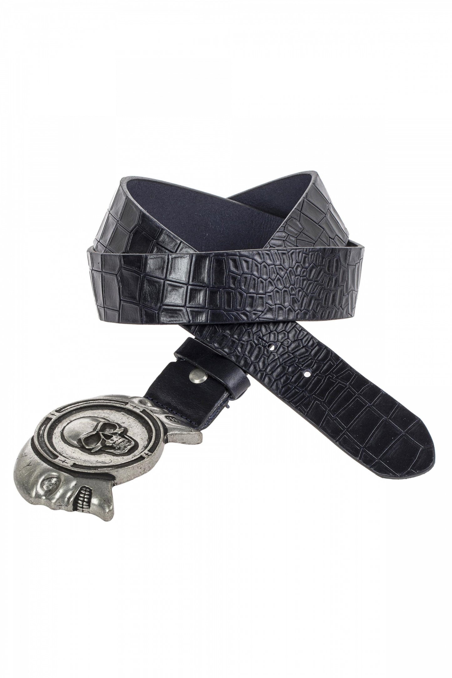 Cipo &amp; Baxx Men's Leather Belt CG198 Black 