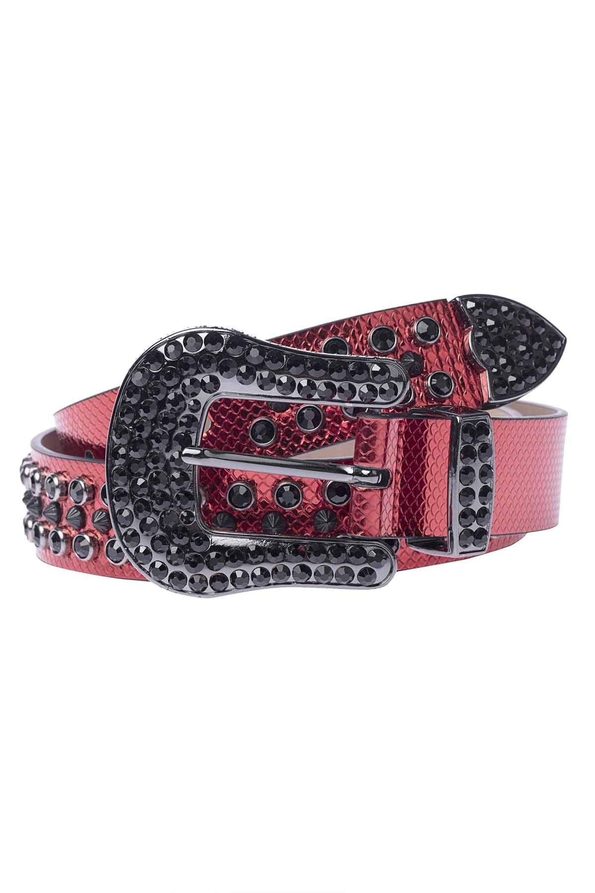 Cipo &amp; Baxx Men's Leather Belt CG207 Red 