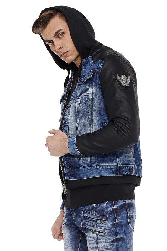 Cipo & Baxx ZAWI Herren Jeans Jacke Weste Denim Hoodie CJ235