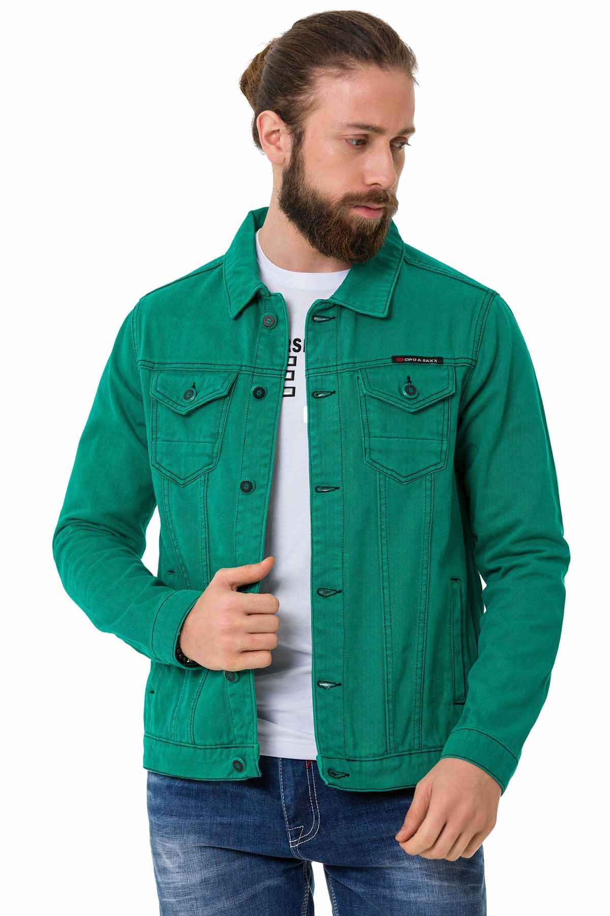 Cipo & Baxx GREENSTONE Herren Jeans Jacke Denim CJ289