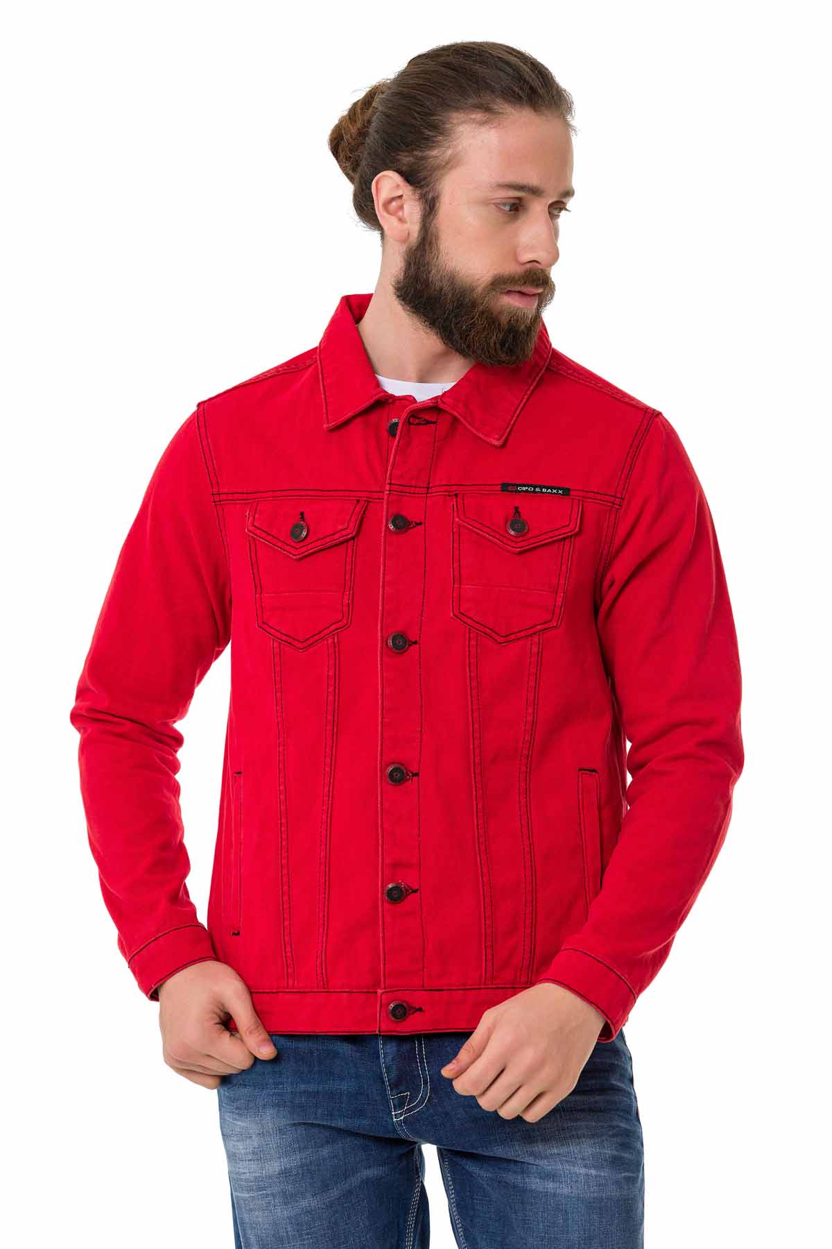 Cipo & Baxx REDSTONE Herren Jeans Jacke Denim CJ289