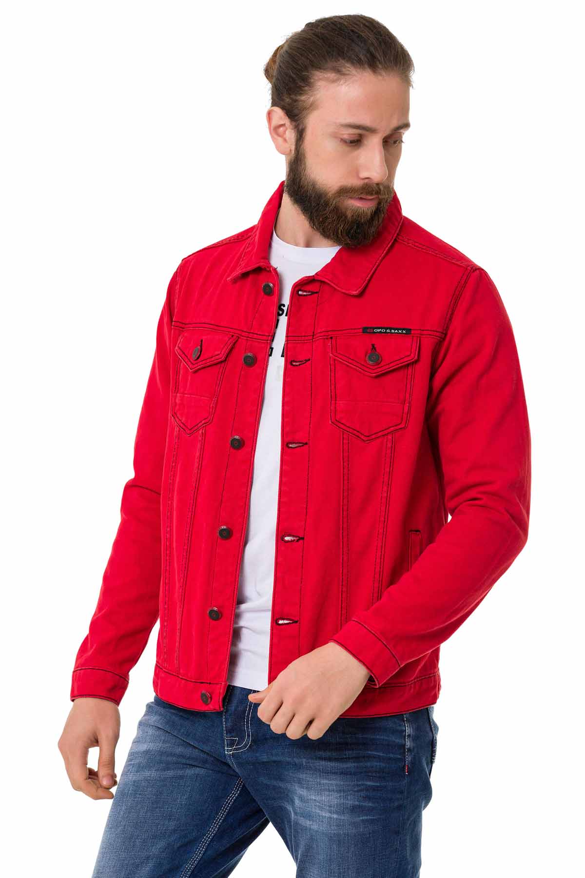 Cipo &amp; Baxx REDSTONE Chaqueta vaquera para hombre Denim CJ289