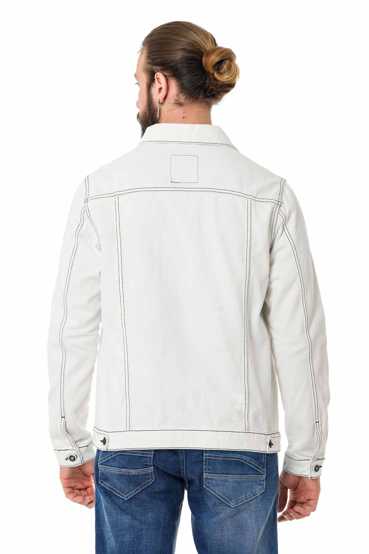 Cipo & Baxx WHITESTONE Herren Jeans Jacke Denim CJ289