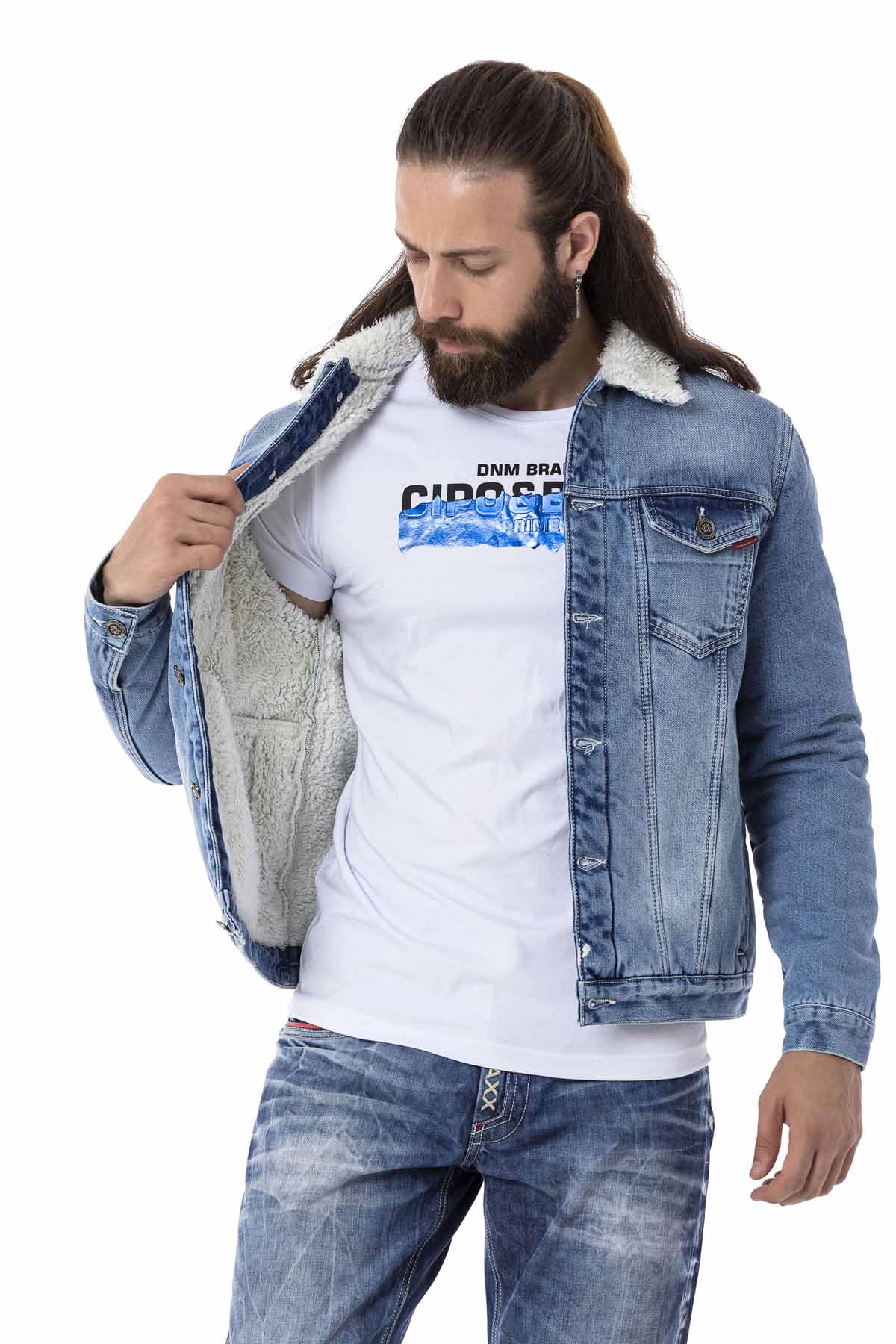 Cipo &amp; Baxx BRADFORD Chaqueta vaquera para hombre Denim CJ294