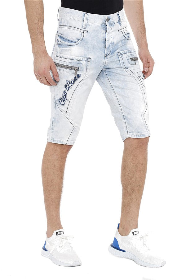 Cipo & Baxx LOUIS Herren Kurze Jeans Denim CK131