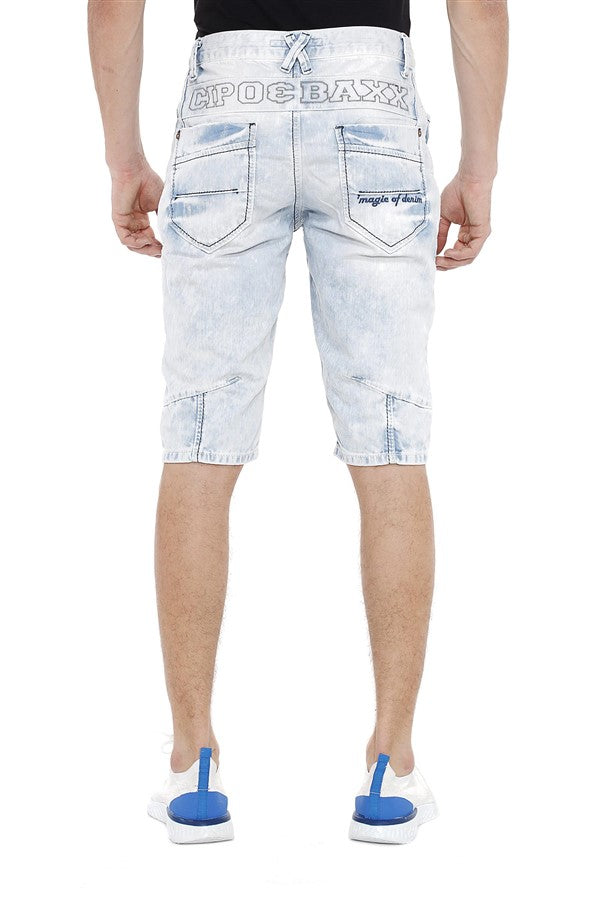 Cipo & Baxx LOUIS Herren Kurze Jeans Denim CK131