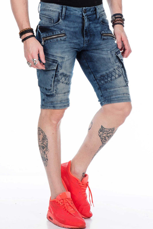 Cipo &amp; Baxx COVE Vaqueros cortos para hombre Denim CK178