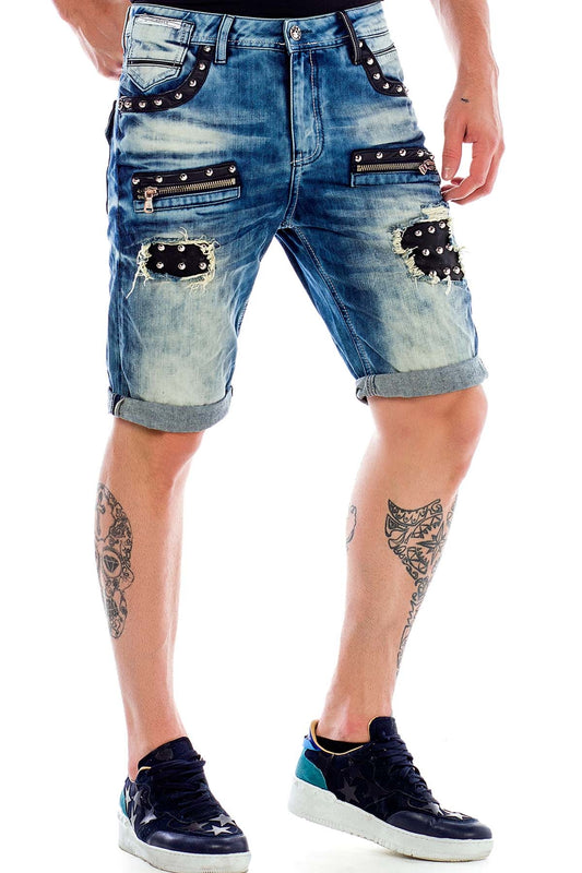 Cipo &amp; Baxx RIDE Men's Short Jeans Denim CK181