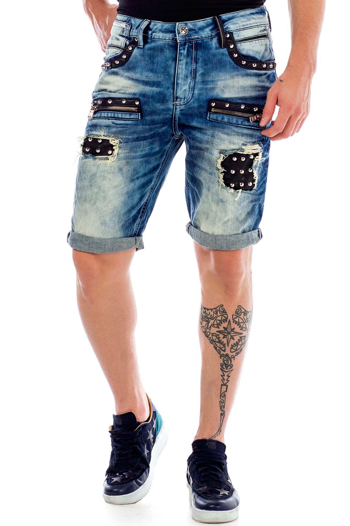 Cipo &amp; Baxx RIDE Men's Short Jeans Denim CK181