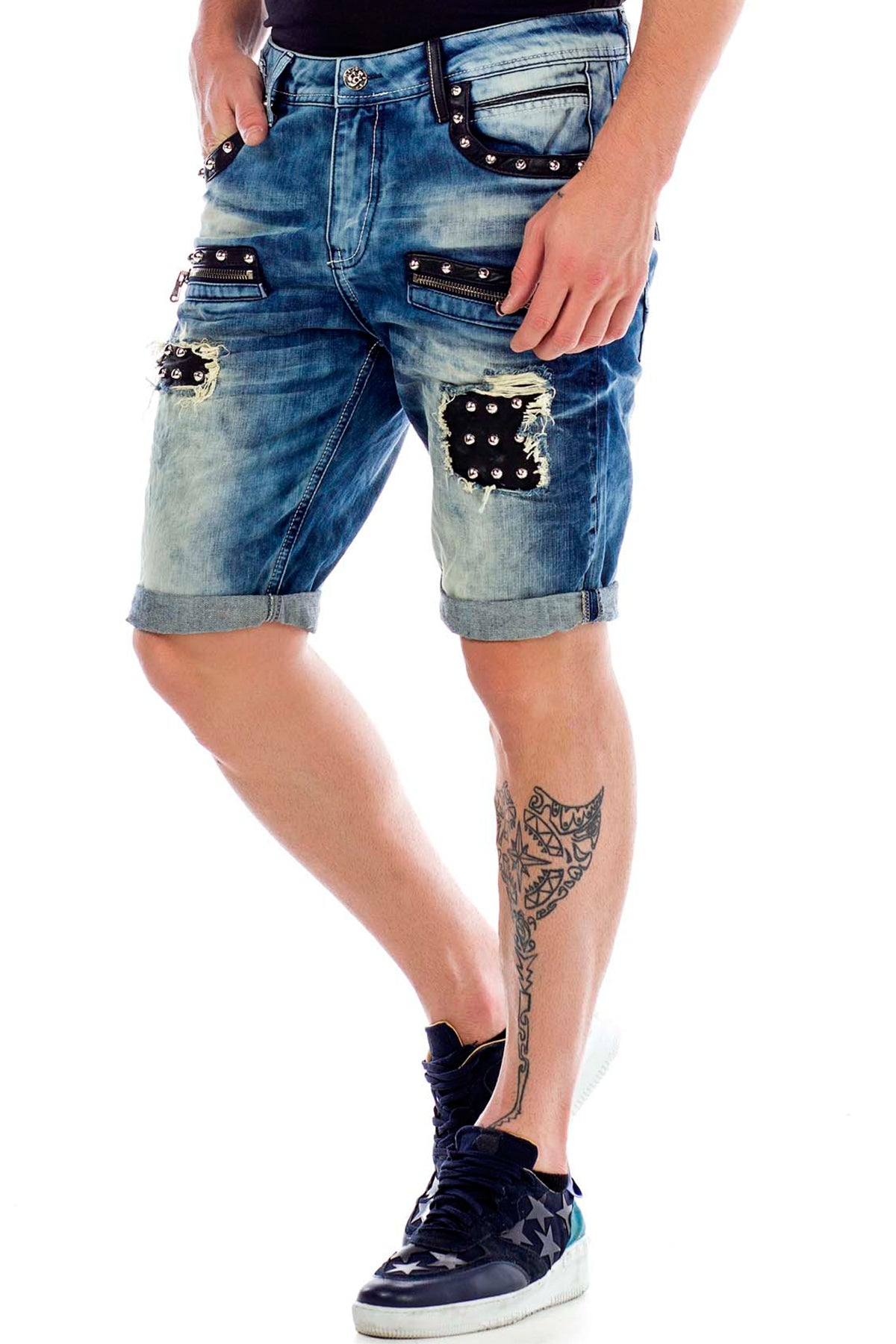 Cipo &amp; Baxx RIDE Men's Short Jeans Denim CK181