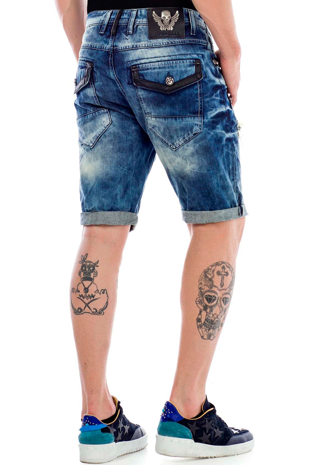 Cipo &amp; Baxx RIDE Men's Short Jeans Denim CK181