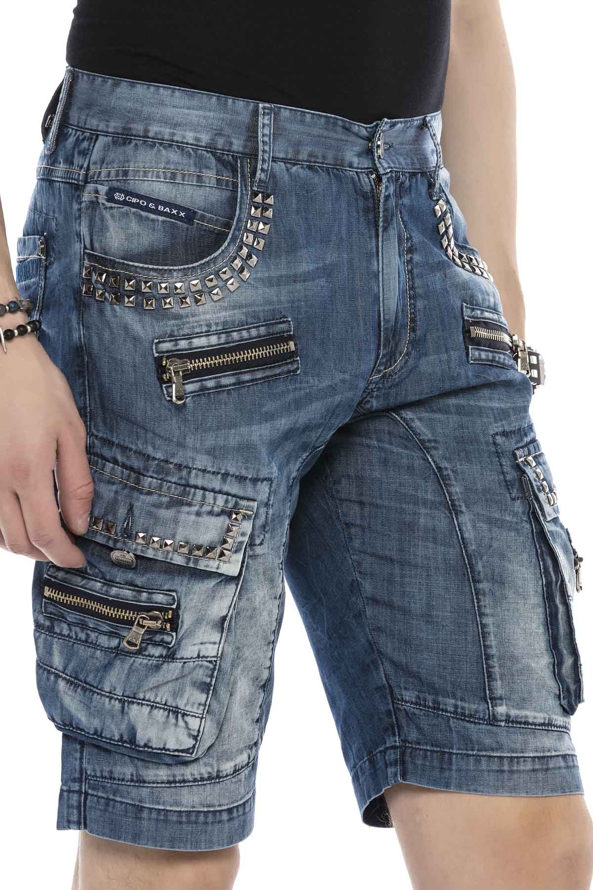 Cipo & Baxx MEDFORD Herren Kurze Jeans Denim CK203