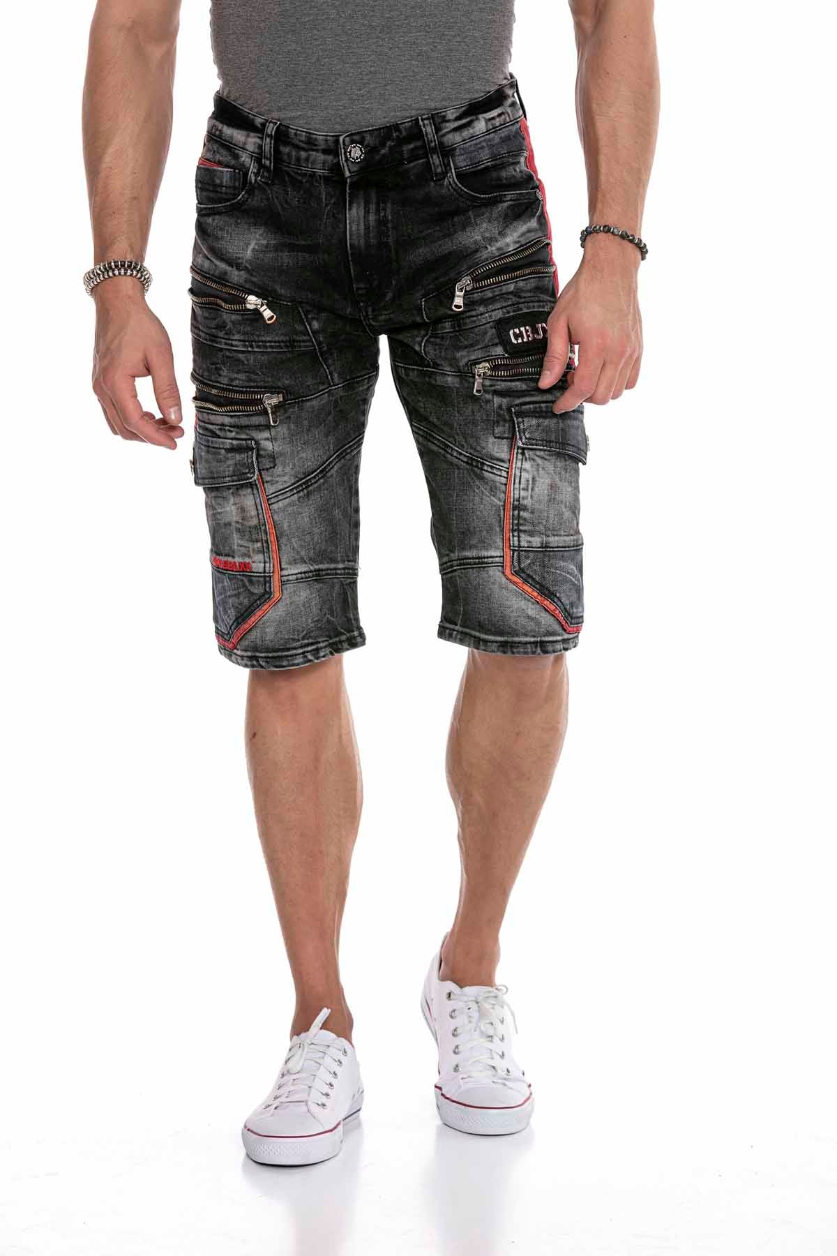 Vaqueros cortos de hombre Cipo &amp; Baxx ROSBURG denim CK224