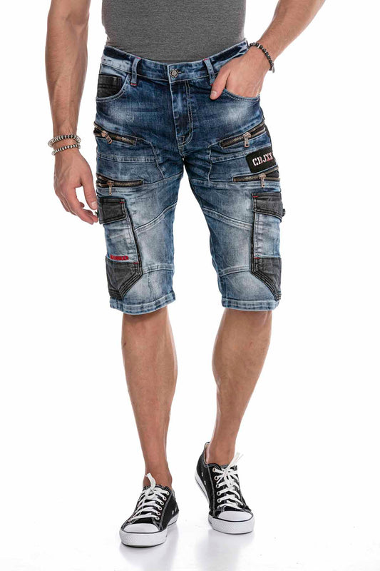 Cipo & Baxx RAYMOND Herren Kurze Jeans Denim CK234