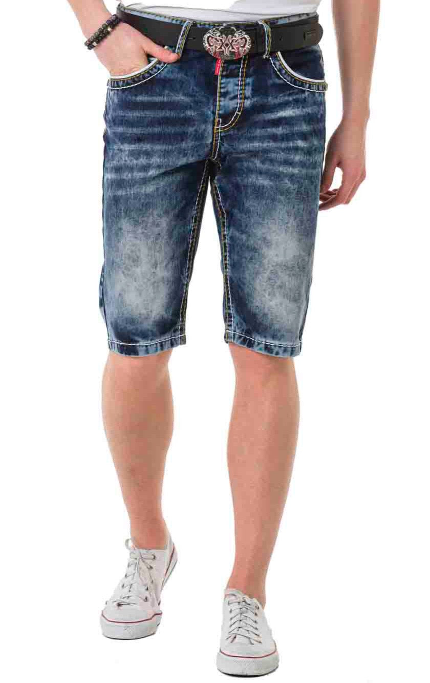 Cipo &amp; Baxx FINN Vaqueros cortos para hombre Denim CK268