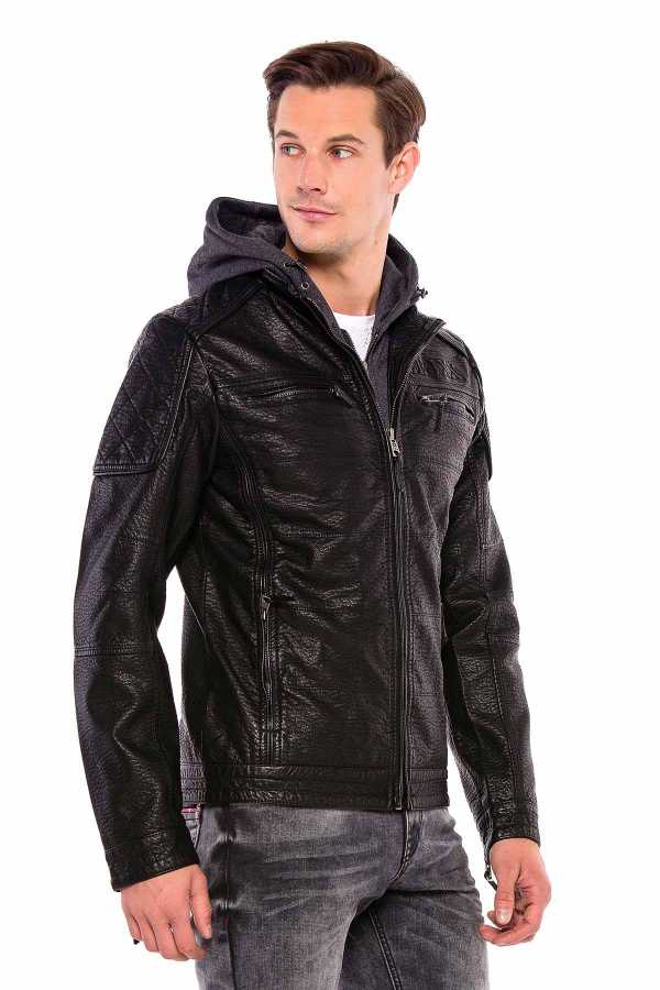 Cipo & Baxx LEO Herren Biker LederJacke CM156