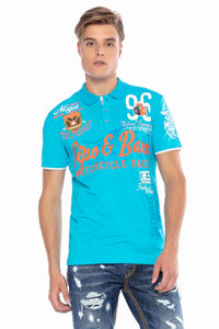 Cipo & Baxx MALDIVIAN blue Herren Polo T-Shirt CT604
