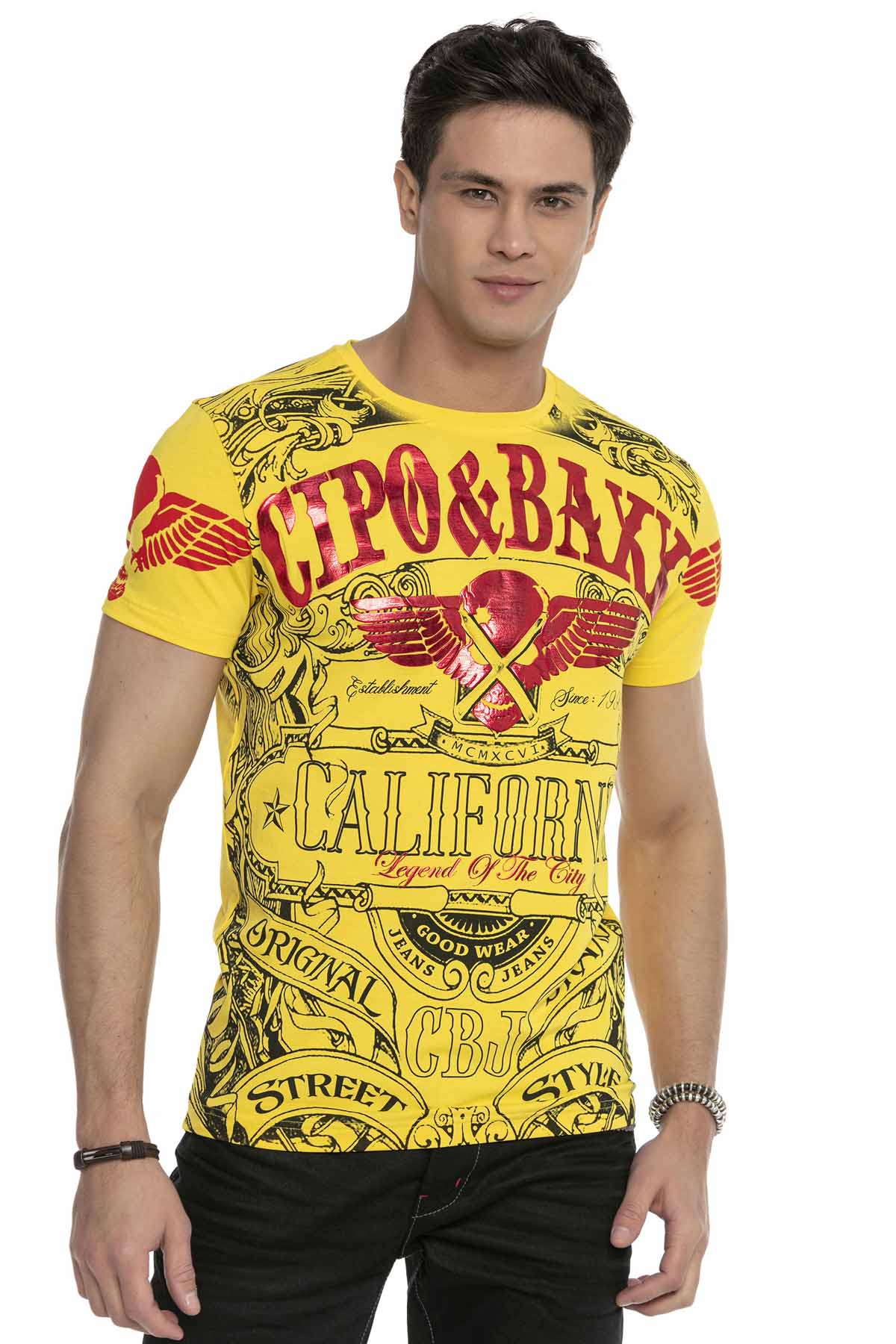 Cipo &amp; Baxx CALIFORNIA Camiseta Hombre CT656