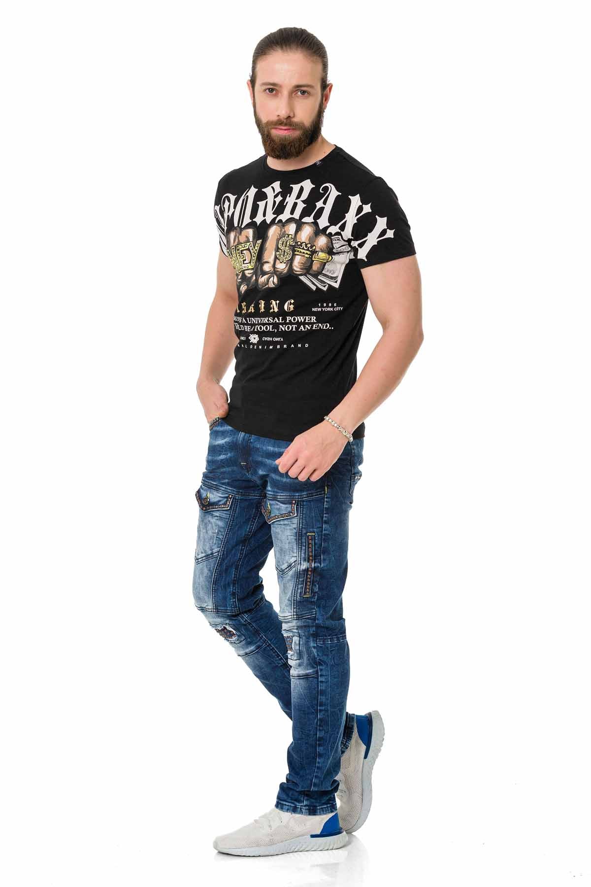 Cipo & Baxx DOLLAR black Herren T-Shirt CT714