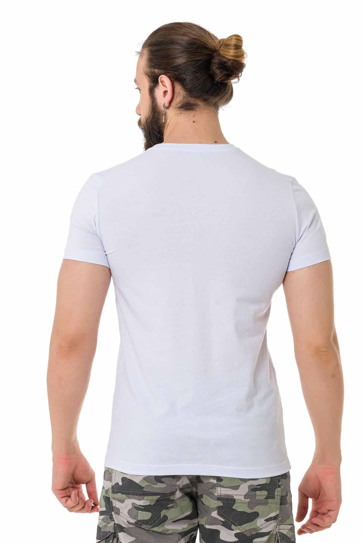 Camiseta hombre Cipo &amp; Baxx DOLLAR blanca CT714