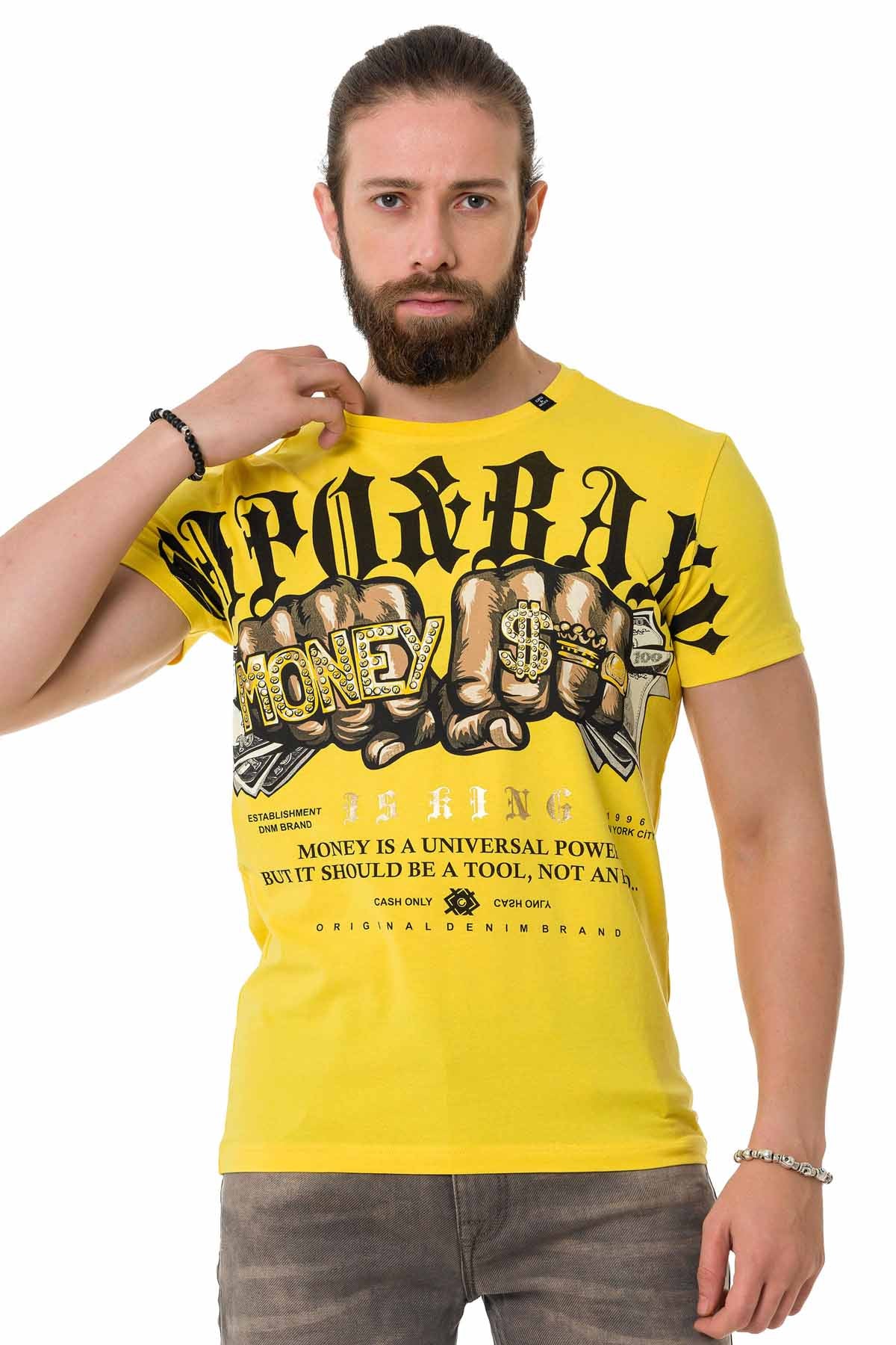 Cipo & Baxx DOLLAR yellow Herren T-Shirt CT714