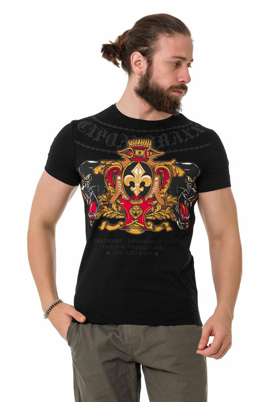 Camiseta hombre Cipo &amp; Baxx EMPORIA negra CT718