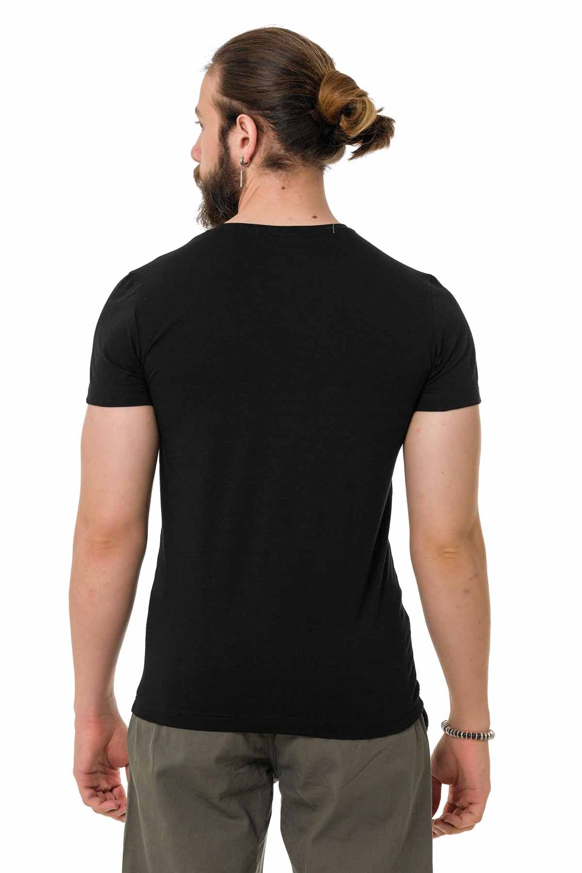 Camiseta hombre Cipo &amp; Baxx EMPORIA negra CT718